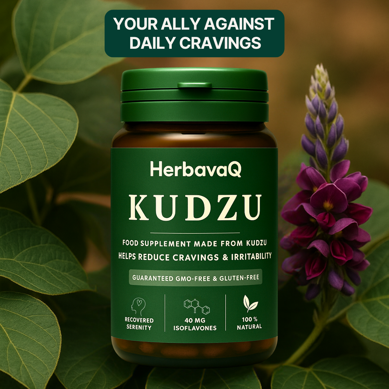 Kudzu Herbavaq 40 mg Isoflavones – 100% Natural